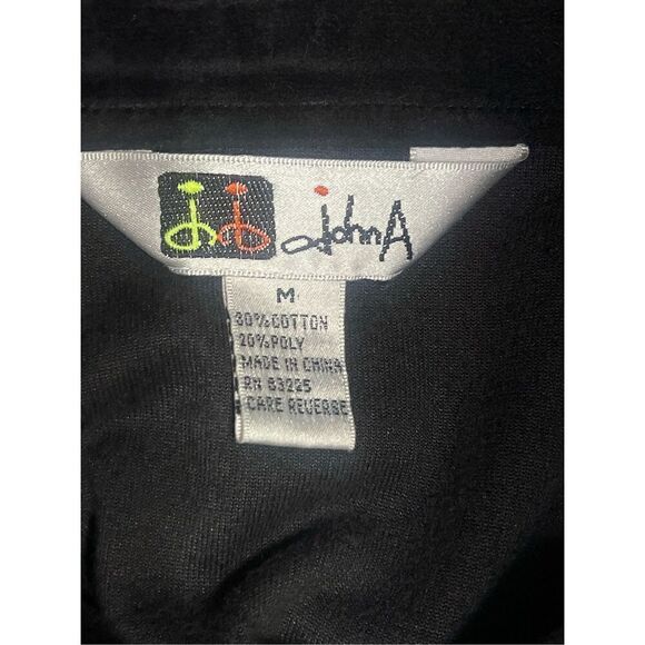 John A Black Velvet Jacket with Rhinestone Buttons Size M - Picture 3 of 3